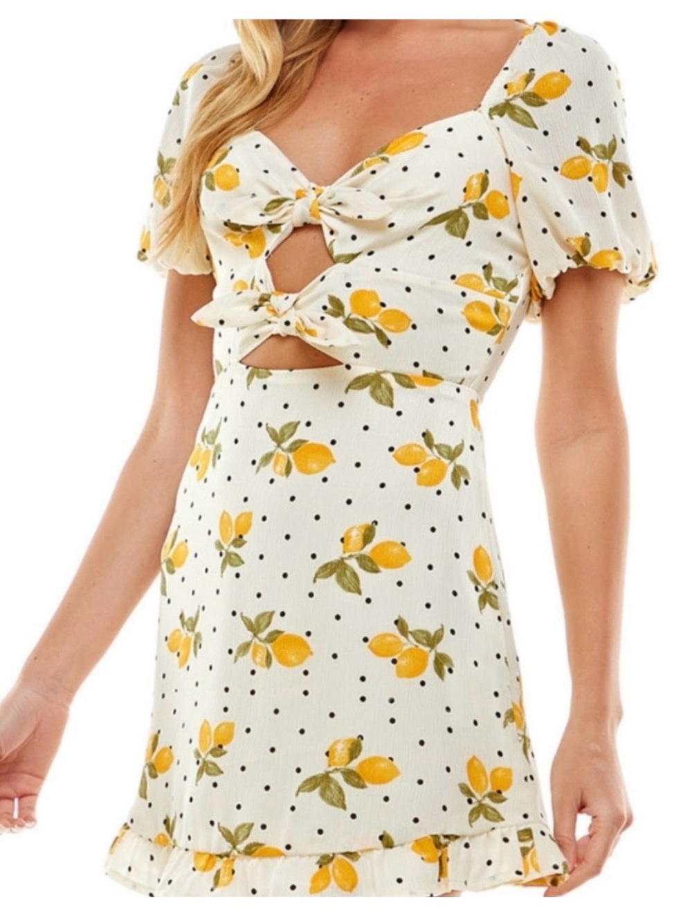 City Studios Lemon Cut Out Sundress